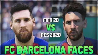 FIFA 20 vs PES 2020 - FC BARCELONA Player Faces Comparison