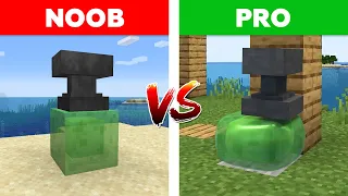 Realistic minecraft | Noob vs Pro Realistic Slime block in minecraft