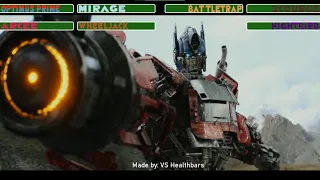 Optimus Prime vs. Scourge (Peru chase) | Transformers: RotB...with healthbars