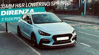 Hyundai I30N Fastback 35mm H&R Lowering Springs & 3" Direnza Flexi Pipe Install