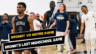 Bronny James Final High School Game 😳 Caleb Foster goes off for 28 points