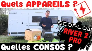 Que PEUT on BRANCHER et combien de TEMPS sur l'ECOFLOW RIVER 2 PRO ? ( Batterie nomade ) FamilyRoss