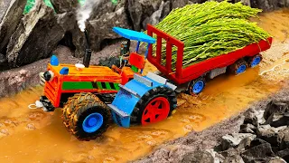 Diy tractor mini Bulldozer to making concrete road | Construction Vehicles, Road Roller #67