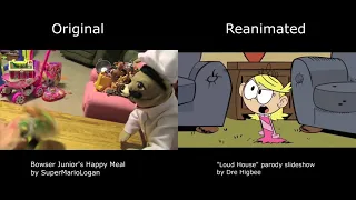 Bowser Junior's Happy Meal and Dre Higbee's Loud House Parody Comparison