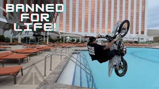 I jumped a dirt bike into the pool