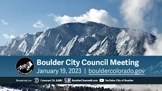 Boulder City Council Meeting 1-19-23