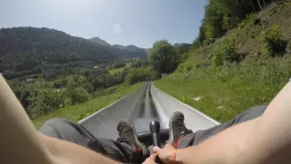Luge d'été (presque) sans freinage - Auvergne, Août 2016