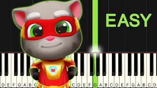 Talking Tom Heroes Full Theme Song EASY Piano Tutorial