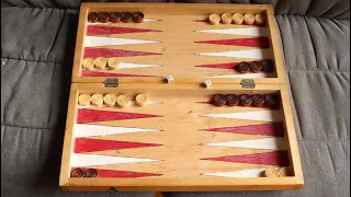 How to play tables [3/5] - variant: short nardi (~backgammon) (with English subtitles)