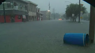 New Orleans streets flood as storms pass over