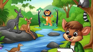 🌳👦 Jungle Boy Joey English! 🇺🇸✨ | Fun Cartoon Animation for Kids 🐘🦁 | Learn American Accent 📚🎉