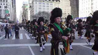 St. Patrick's Day Parade~2019~NYC~NYPD Emerald Society Pipes and Drums Band~NYCParadelife