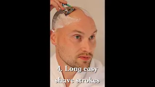 RAZOR HEAD SHAVE TUTORIAL Safe, Easy, Clean Bald Head Shave #Shorts