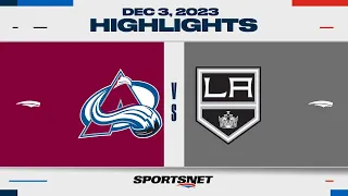 NHL Highlights | Avalanche vs. Kings - December 3, 2023