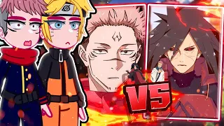 «Naruto and Jujutsu Kaisen reacting to MADARA UCHIHA VS RYOMEN SUKUNA» 🇧🇷/🇺🇲// ◆Bielly - Inagaki◆