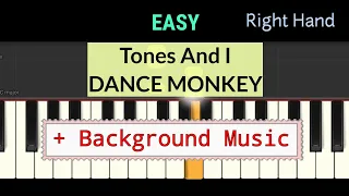 piano tutorial DANCE MONKEY - Tones and I - right handed only