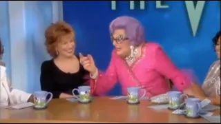 Dame Edna on the View, discussion about school bullying, adoption and Madonna. hilarious woman