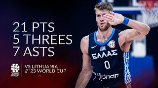 Thomas Walkup 21 pts 5 threes 7 asts vs Lithuania World Cup 2023