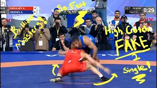 Film study: Sadulaev fakes high crotch and finishes with sweep single!