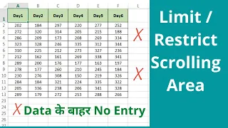 How to Lock Scroll Area in Excel