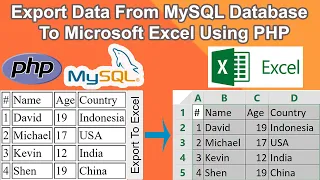 Export Data From MySQL To Excel Using PHP | PHP MySQL Excel Tutorial