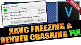 Fix Vegas Rendering, Freezing, and Crashing Issues AVC / XAVC-S 👨‍🏫 VEGAS 16 Tutorial #48 🎥
