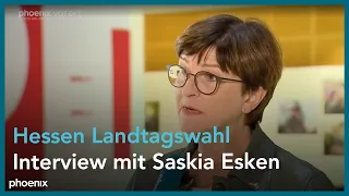 Saskia Esken zum schlechten Wahlergebnis der SPD in Hessen am 08.10.23