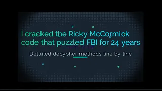 I cracked the Ricky McCormick code that puzzled FBI for 24 years