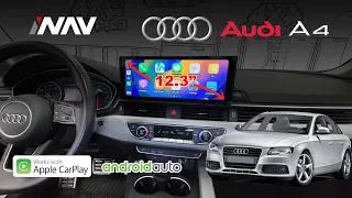 INFOTAINMENT UPGRADE INAV Android 12.3" screen AUDI A4 S4 B9 Apple CarPlay Android Auto Google Maps