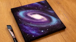 How To Draw a Galaxy | Easy Galaxy Acrylic Painting Tutorial for Beginners