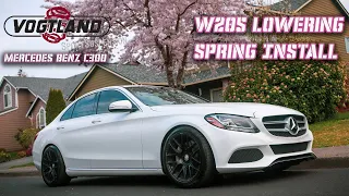 W205 Lowering Springs Full Install DIY // Mercedes Benz C300 2014-2019