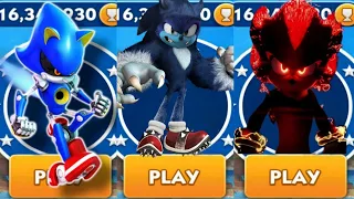 Sonic Dash - Metal Sonic VS Werehog VS Sir Shadow _ Movie Sonic vs All Bosses Zazz Eggman