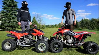 Honda TRX450r vs Honda 400ex (The Ultimate Honda Quad Race)