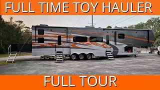 Full Time Toy Hauler; Luxe 46FB Front Bathroom