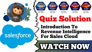 Introduction to Revenue Intelligence for Sales Cloud | Salesforce Trailhead | Quiz Solution