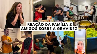 CONTANDO QUE ESTOU GRÁVIDA PRA FAMÍLIA & AMIGOS 😭❤️