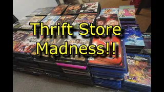 Biggest Thrift Store Haul Ever! Over 500 DVD Blu ray VHS and more!