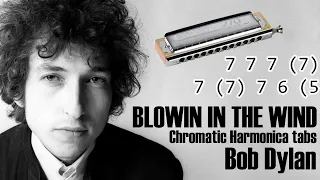 Blowin in the wind - Chromatic Harmonica tabs key of C