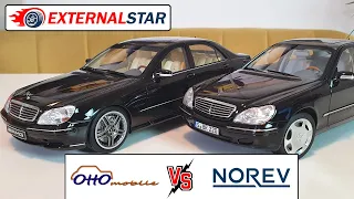 Ottomobile vs. Norev Mercedes-Benz S-Class W220 1:18 model comparison