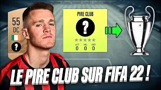 Peut-on gagner la LDC avec le PIRE CLUB de FIFA 22 en CARRIÈRE MANAGER ?