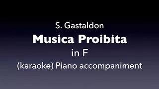 Musica Proibita  S.Gastaldon   in  F   Piano accompaniment(karaoke)