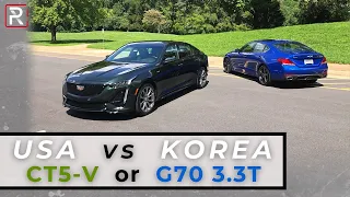 2020 Cadillac CT5-V vs 2020 Genesis G70 3.3T – Redline: Comparison