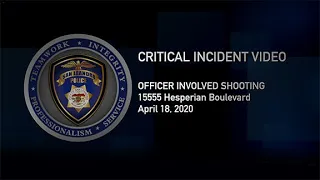 SLPD Community Briefing Video - Officer Involved Shooting 04/18/20