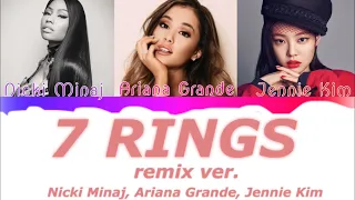 Ariana Grande - 7 Rings feat. Jennie Kim & Nicki Minaj (color coded lyrics)