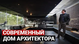 Современный быстровозводимый дом. Чёрный каркасный дом с плоской кровлей | Обзор дома архитектора