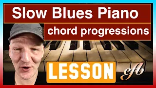 Slow Blues Piano Lesson in C - A great chord progression