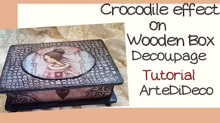 DIY: Εφέ κροκό...   Decoupage santoro... Crocodile effect!  ArteDiDeco