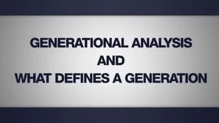 Generational Analysis & What Defines a Generation Mark McCrindle