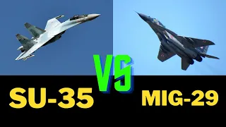 Su-35  vs Mig-29 comparison video