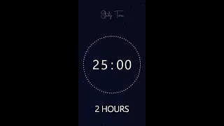 Starry Pomodoro Timer 25/5 for Night Students - 2 hours Vertical - Gentle alarm, no music